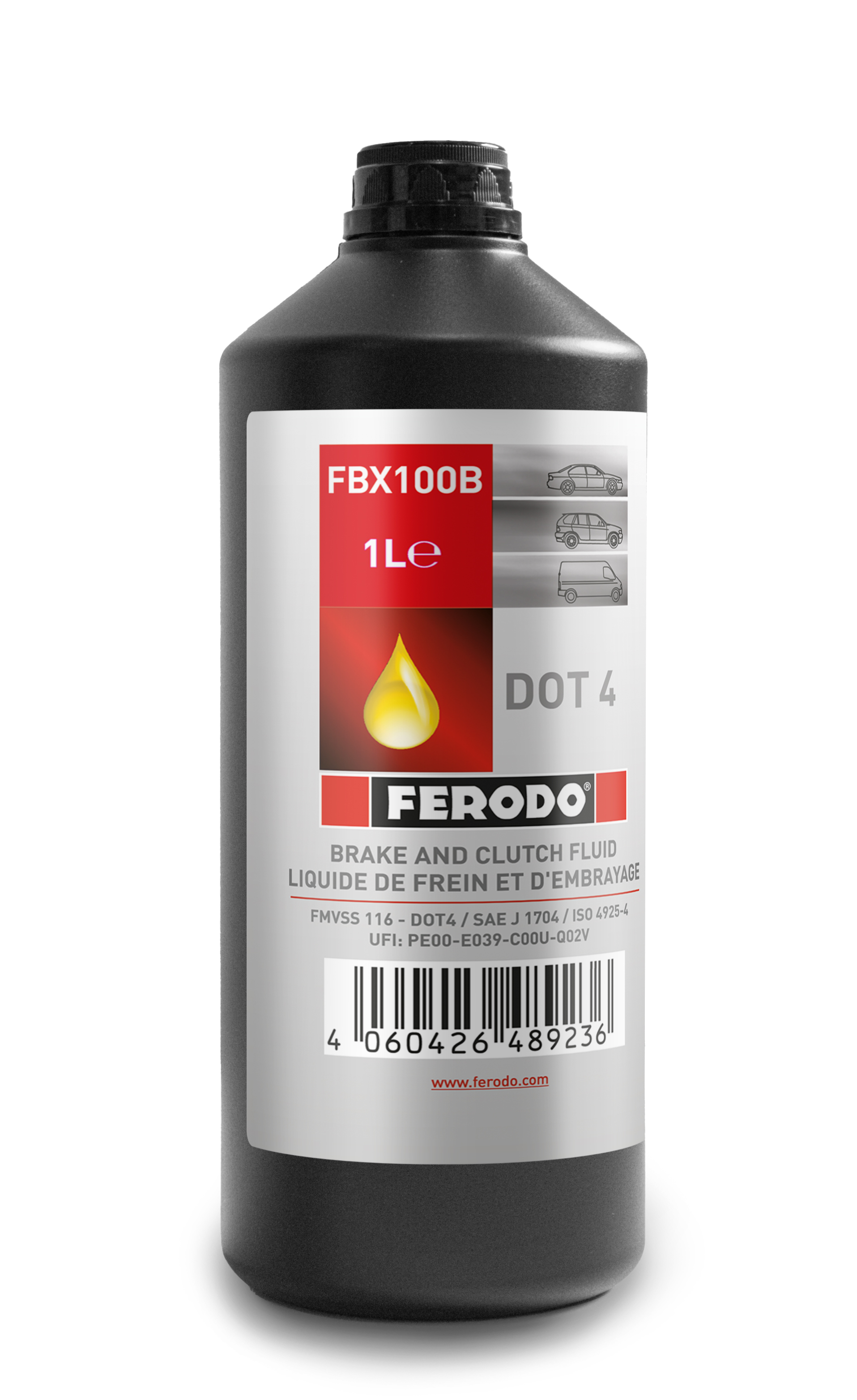 Liquido freni Ferodo DOT 4 - 1 L (etichetta Est Europa)