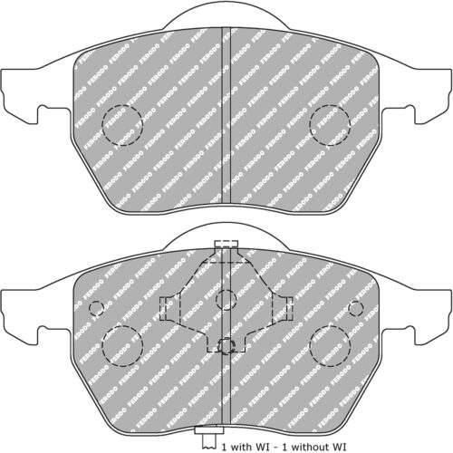 Pastiglie freno anteriori Ferodo DS Performance – Cod. FDS1463 per Audi 100, Audi A3, Audi A6 e altri