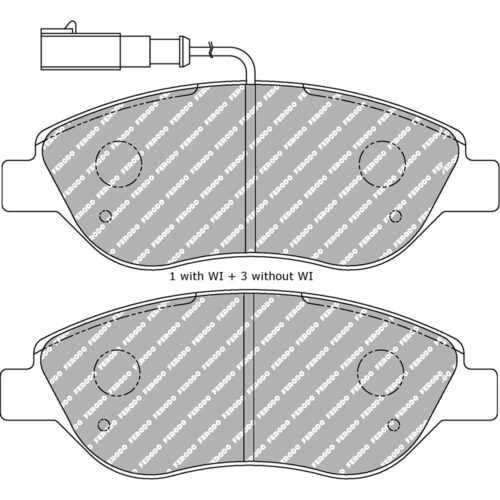 Pastiglie freno anteriori Ferodo DS Performance – Cod. FDS1468 per Alfa Romeo MITO, Fiat STILO, Lancia DELTA
